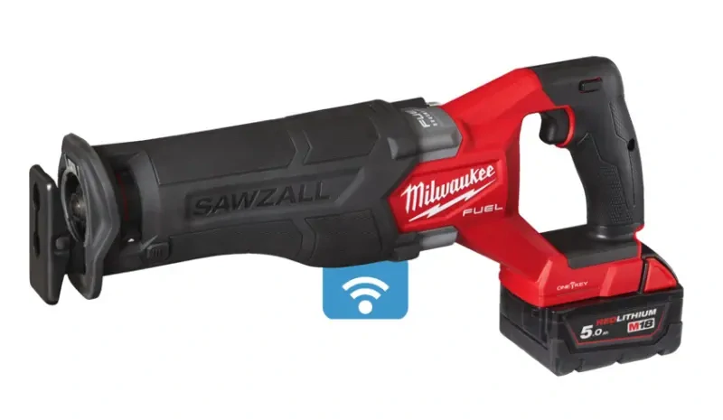 Aku šavlová pila Milwaukee M18 ONEFSZ-502X, ONE-KEY SAWZALL, 2x aku M18 B5 + M12-18 FC + kufr, 4933478294