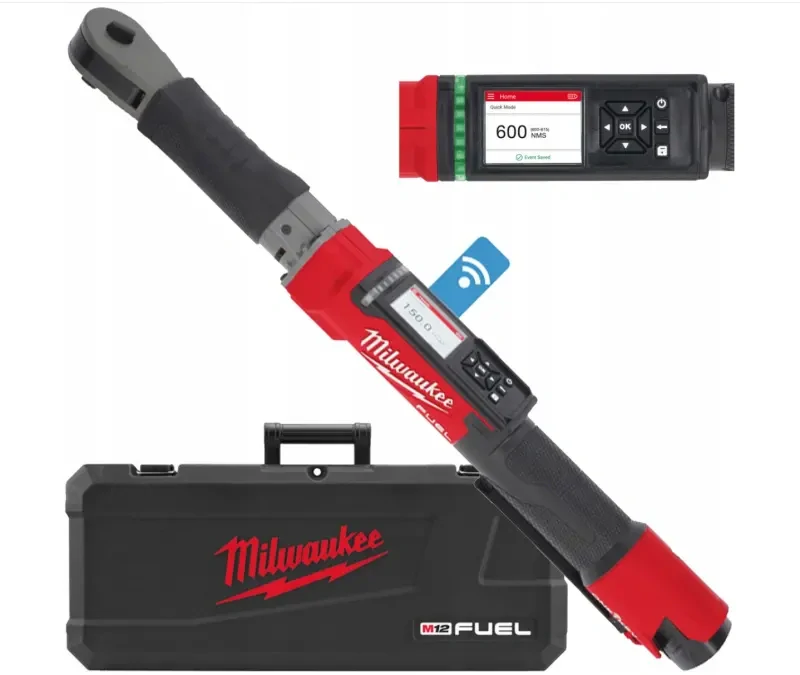 Aku 1/2" digitální ráčnový utahovák Milwaukee M12 ONEFTR12-0C, ONEKEY, 203,4 Nm, momentová ráčna, bez aku, s kufrem, 4933464969