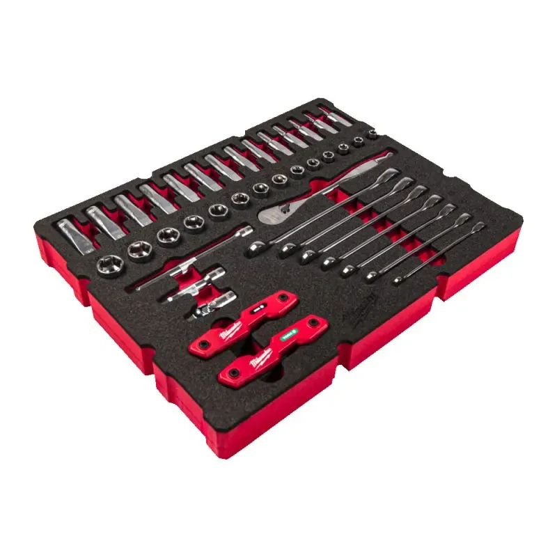 PACKOUT™ pěnová vložka s gola sadou 3/8" a kombinovaných klíčů Milwaukee 4932493640 (Sada 55 dílů) (MI4932493640)