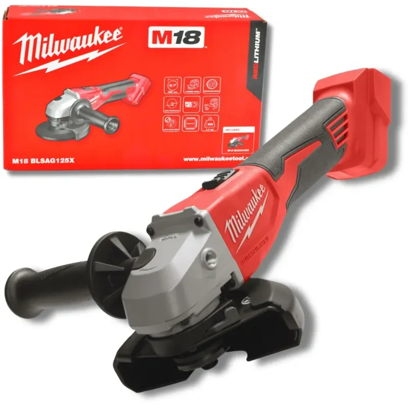 Aku úhlová bruska 125 mm Milwaukee M18 BLSAG125X-0 s posuvným spínačem, bez Aku, 4933492643 (MI4933492643)