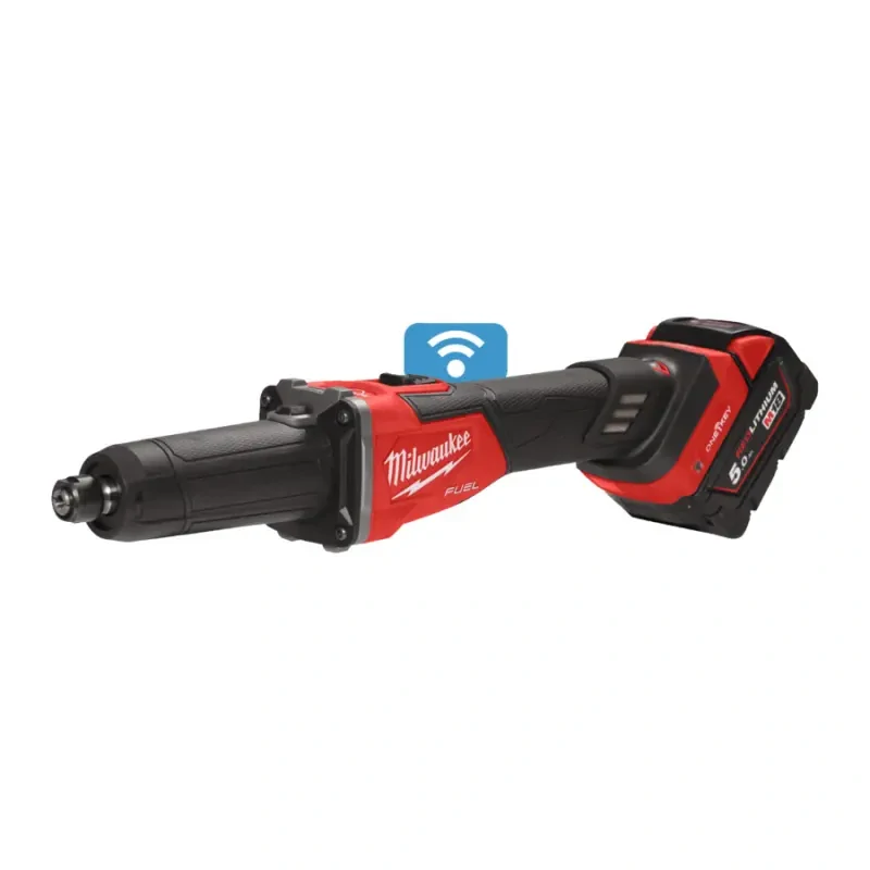 Aku přímá bruska Milwaukee M18 FDGROVB-502X s posuvným spínačem, kleština 6 a 8 mm, ONE-KEY, 2x aku M18 B5 + M12-18 FC + kufr, 4933480956