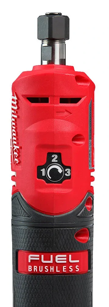 Aku přímá bruska Milwaukee M12 FDGS-0, pro stopkové nástroje 6 a 8 mm, bez Aku, 4933471435 (MI4933471435)