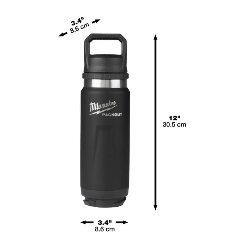 Láhev s víčkem 532 ml PACKOUT™ černá. Milwaukee 4932493992 (MI4932493992)