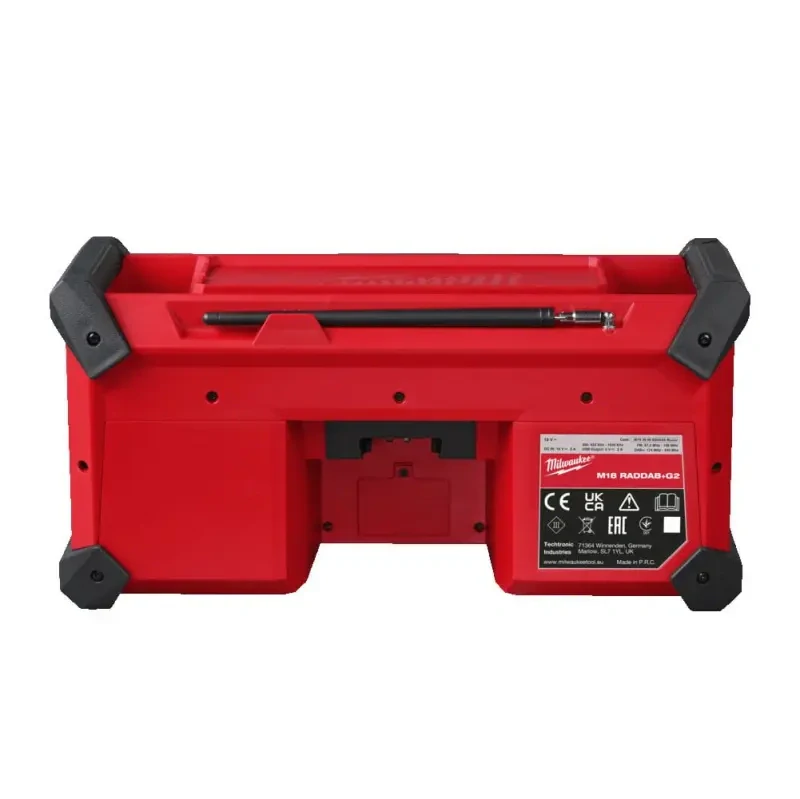 Přenosné Aku rádio Milwaukee M18 RADDAB+G2-0, DAB+/FM/AM tuner, Bluetooth, nabíječka USB-C, bez aku, 4933492344