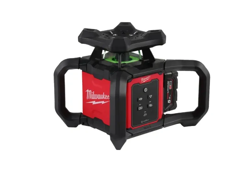 Aku rotační laser Milwaukee M18 RLOHVG300-501C, ONE-KEY, až 300 m s detektorem R300G, 1x aku M18 B5 + M12-18 C + kufr, 4933493191