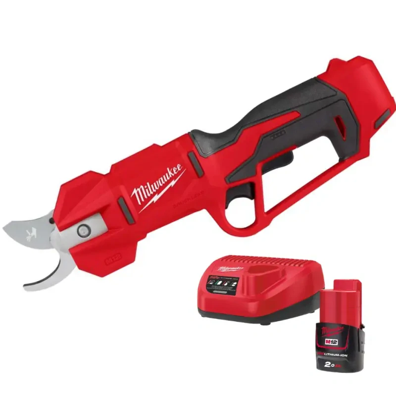 Aku vyvětvovací nůžky Milwaukee M12 BLPRS-202, střihání větví, 2x Aku M12 B2 + nabíječka M12 C12 C, 4933480115 (MI4933480115)