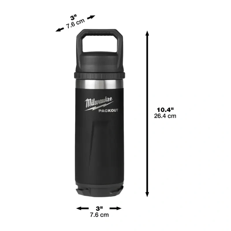 Láhev s víčkem 710 ml PACKOUT™ černá. Milwaukee 4932493466 (MI4932493466)