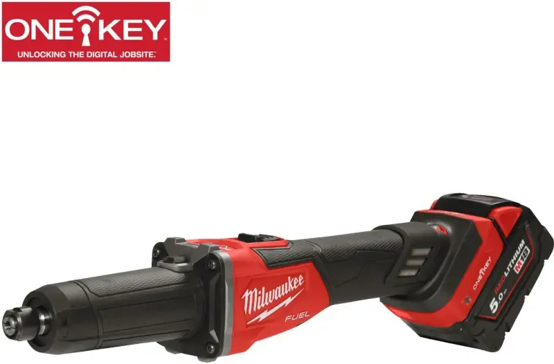 Aku přímá bruska Milwaukee M18 FDGROVB-0X s posuvným spínačem, kleština 6 a 8 mm, ONE-KEY, bez aku, s kufrem, 4933480955
