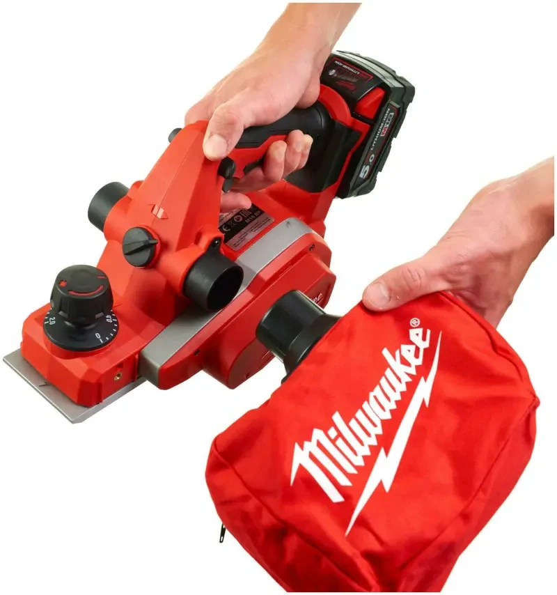 Aku hoblík Milwaukee M18 BP-0, šířka 82 mm, odběr až 2 mm, bez Aku, 4933451113