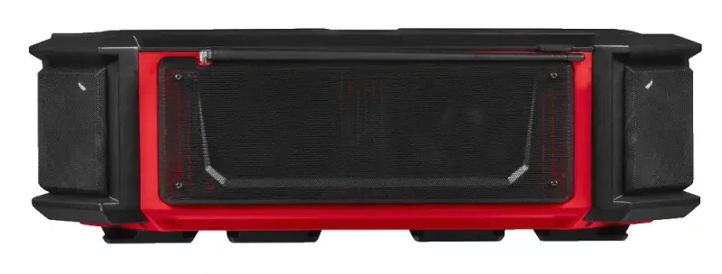 Přenosné Aku rádio/nabíječka Milwaukee M18 PRCDAB+-0, DAB+/FM/AM tuner, repro 40 W, Bluetooth, nabíječka M18 a USB, PACKOUT, bez Aku, 4933472112