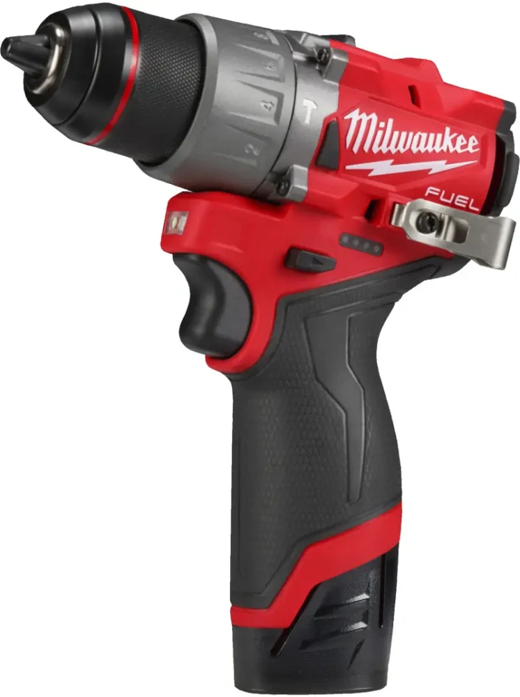 Aku subkompaktní příklepová vrtačka Milwaukee M12 FPD2-202X, 2x aku M12 B2 + C12 C + kufr, 4933479868