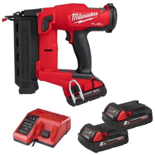 Aku dokončovací hřebíkovačka Milwaukee M18 FN18GS-202X, hřebíky 16-54 mm / 0°, 2x Aku M18 B2 + nabíječka M12-18 FC, 4933471407 (MI4933471407)