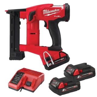 Aku sponkovačka Milwaukeee M18 FNCS18GS-202X s úzkou korunkou, 2x Aku M18 B2 + nabíječka M12-18 FC, 4933471940 (MI4933471940)