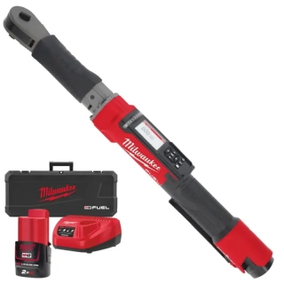 Aku 1/2" digitální ráčnový utahovák Milwaukee M12 ONEFTR12-201C, ONEKEY, 203,4 Nm, momentová ráčna, 1x aku M12 B2 + C12 C + kufr, 4933464970