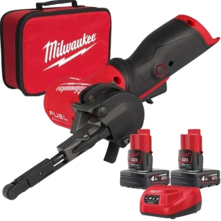 Aku pásová bruska Milwaukee M12 FBFL10-402B, 10 x 330 mm, 2x aku M12 B4 + C12 C, 4933480958