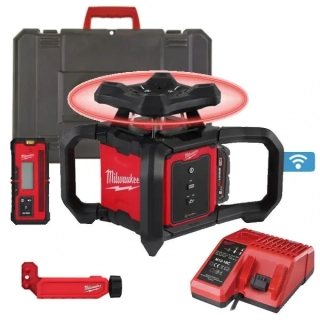 Aku rotační laser Milwaukee M18 RLOH600-201C, ONE-KEY, až 600 m s detektorem RD600, 1x aku M18 B2 + M12-18 C + kufr, 4933493191