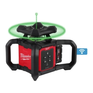 Aku rotační laser Milwaukee M18 RLOHVG300-501C, ONE-KEY, až 300 m s detektorem R300G, 1x aku M18 B5 + M12-18 C + kufr, 4933493191