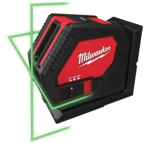 Zelený křížový laser Milwaukee na alkalické baterie CLL-C (MI4933478753)