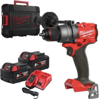 Aku vrtačka Milwaukee M18 FDD3-502C, sklíčidlo 13 mm, 2x aku M18 B5 + M12-18 FC + kufr, 4933479863