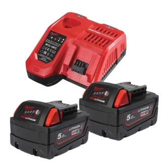 Aku nabíjecí sada Milwaukee M18 NRGCR-502, 2x Akumulátor M18 B5-CR + Aku nabíječka M12-18 FC, 4932479831