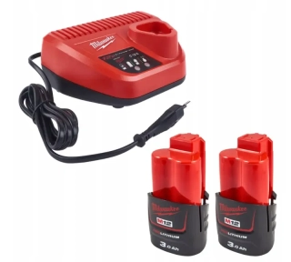 Aku nabíjecí sada Milwaukee M12 NRG-302, 2x aku + 1x M12 B3 + C12 C, 4933451902