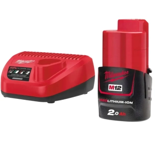 Aku nabíjecí sada Milwaukee M12 NRG-201, 1x aku M12 B2 + C12 C, 4933451900