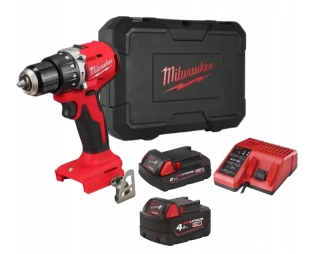 Aku vrtačka s příkleme Milwaukee M18 BLPDRC-422C, sklíčidlo 13 mm, 1x aku M18 B2 + M18 B4 + M12-18 C + kufr, 4933492824