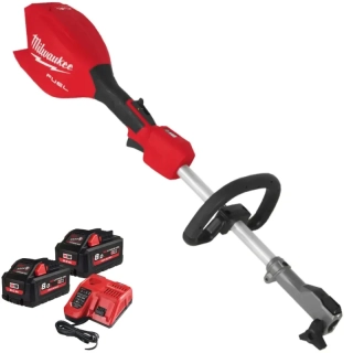 Aku pohonná jednotka QUIK-LOK Milwaukee M18 FOPH2-802 pro zahradní nářadí, 2x Aku M18 FB8 + nabíječka M12-M18 FC, 4933492664 (MI4933492664)