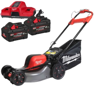 Aku sekačka na trávu Milwaukee M18 F2LM46-802, záběr 46 cm, s pojezdem, s košem, 2x aku M18 FB8 + nabíječka M18 DBSC, 4933499215 (MI4933499215)